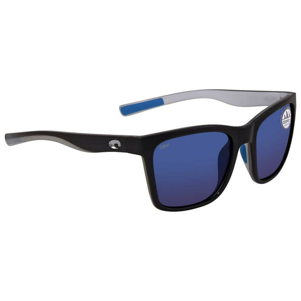 New Costa Del Mar Apalach Grey Plastic Rectangle Men's Sunglasses APA 230 OBMGLP